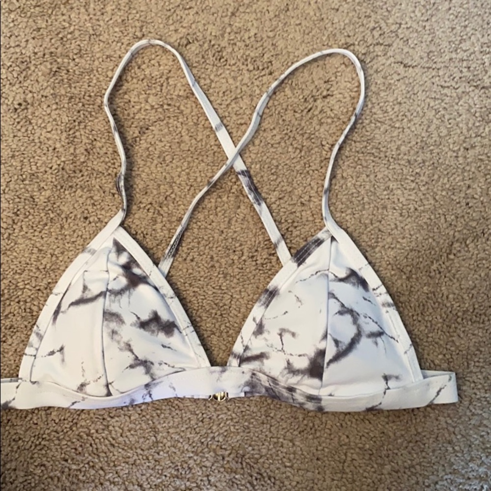 New marble bikini top